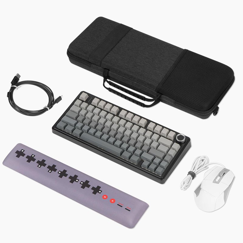 Geekria حافظة مجموعة لوحة مفاتيح وفأرة 84 مفتاح 75%، متوافقة مع Aula F75 Pro / F75، Keychron K2 النسخة 2/ K2/ Q1/ V1، ASUS ROG Azoth 75%، Redragon K673 PRO، حقيبة سفر صلبة - Image 5